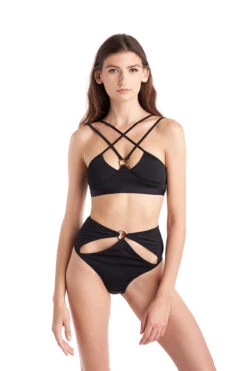 Hamade Activewear Hollow Front Bottoms - Black -Rad Store hamadeIV7a