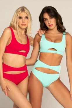 Paradise Chick Miami Opencut Shorts - Ribbed Mint -Rad Store miami ribbed