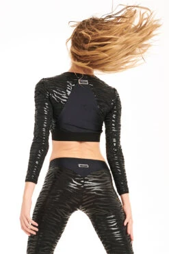 Paradise Chick Superhero Series Sticky Crop Top - Black Zebra -Rad Store originalstickyzebra3top 1