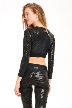 Paradise Chick Superhero Series Sticky Crop Top - Black Zebra 7 Paradise Chick Superhero Series Sticky Crop Top - Black Zebra -Rad Store originalstickyzebra4top