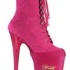 Pleaser USA Shoe Protectors - Hot Pink Lycra -Rad Store psp hplyr