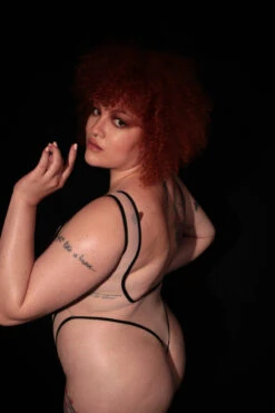 Rolling Vertigo Bodysuit - Beige/Black -Rad Store rollings0208