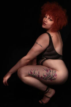 Rolling Vertigo Bodysuit - Black/Beige -Rad Store rollings0864