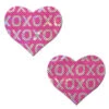 Pastease XO Heart Nipple Pasties - Disco Ball Pink -Rad Store slice14 d2b79756 8467 49d4 ac2a 7cddfc5851be