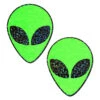 Pastease Alien Nipple Pasties - Glow In The Dark -Rad Store slice22 1