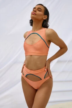 HotCakes Polewear Circe Top - Peach/Teal -Rad Store slice2 1c2db291 7fb3 481e 9f08 f2843a8a0320