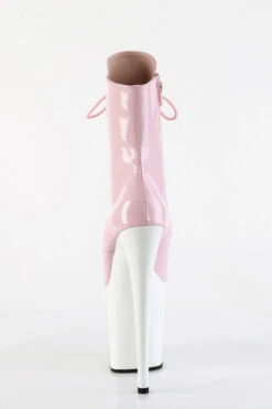 Pleaser USA Flamingo-1020 8inch Pleaser Boots - Patent Baby Pink/White -Rad Store slice4 ff7a181a 8096 457e 9e4b cb5e50d218dc