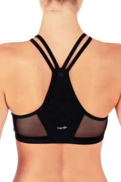 Dragonfly Victoria Sports Bra - Black Mesh -Rad Store vm1
