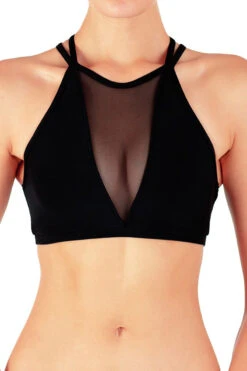 Dragonfly Victoria Sports Bra - Black Mesh -Rad Store vm2