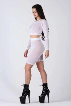 REV ACTIV Mesh Cycling Shorts - White -Rad Store white mesh cycling shorts 3